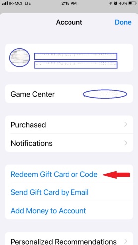 آموزش ردیم کردن گیفت کارت اپل